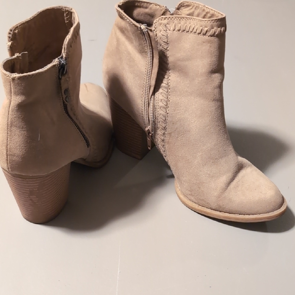 JustFab Taupe Ankle Booties